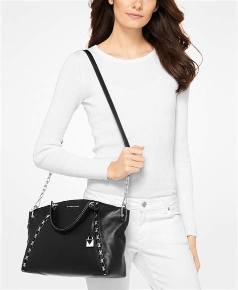 michael kors sadie large tz top zip iris leather satchel|Michael Kors Sadie Large Top.